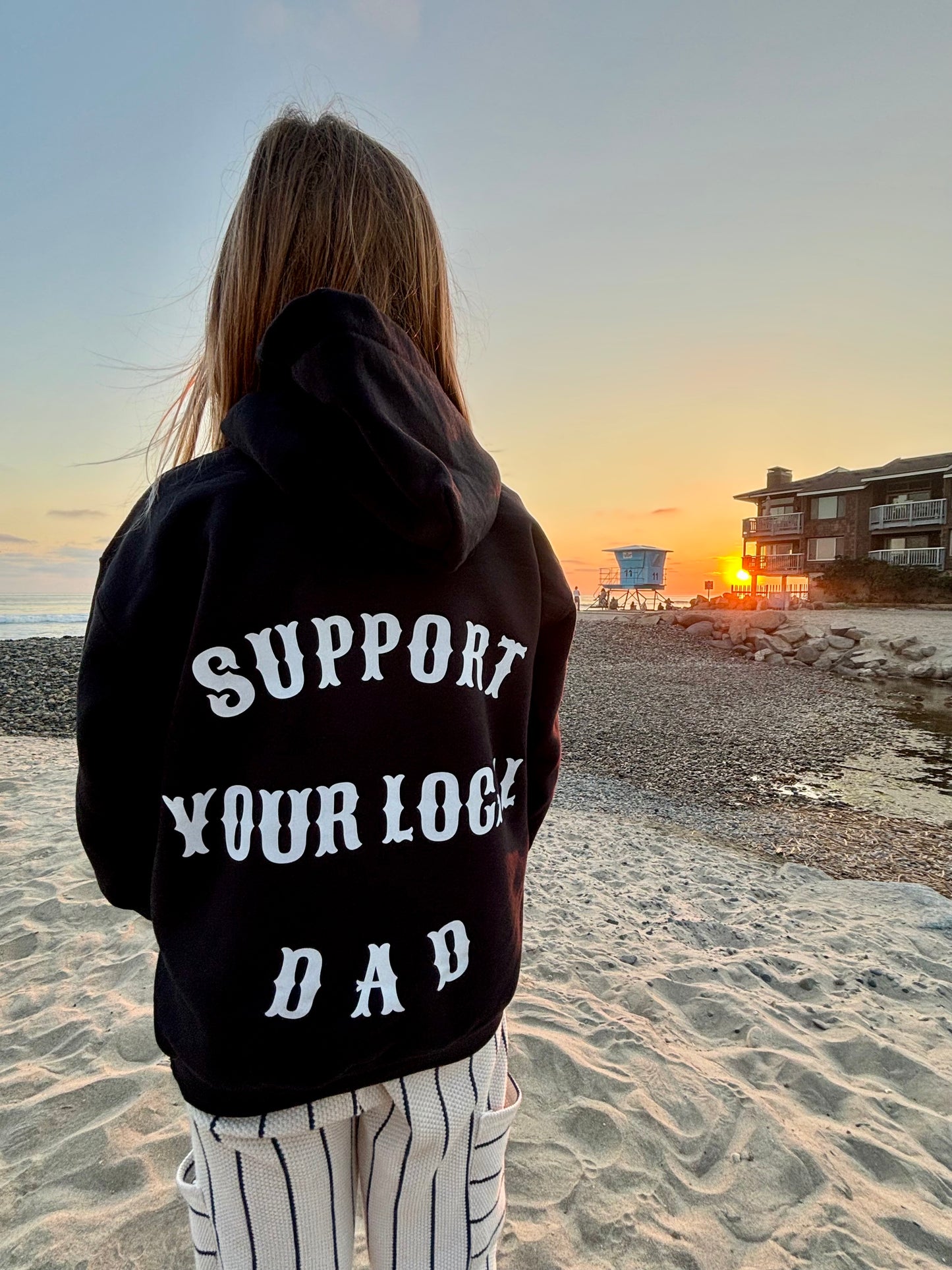 Youth Support Your Local Dad Hoodie