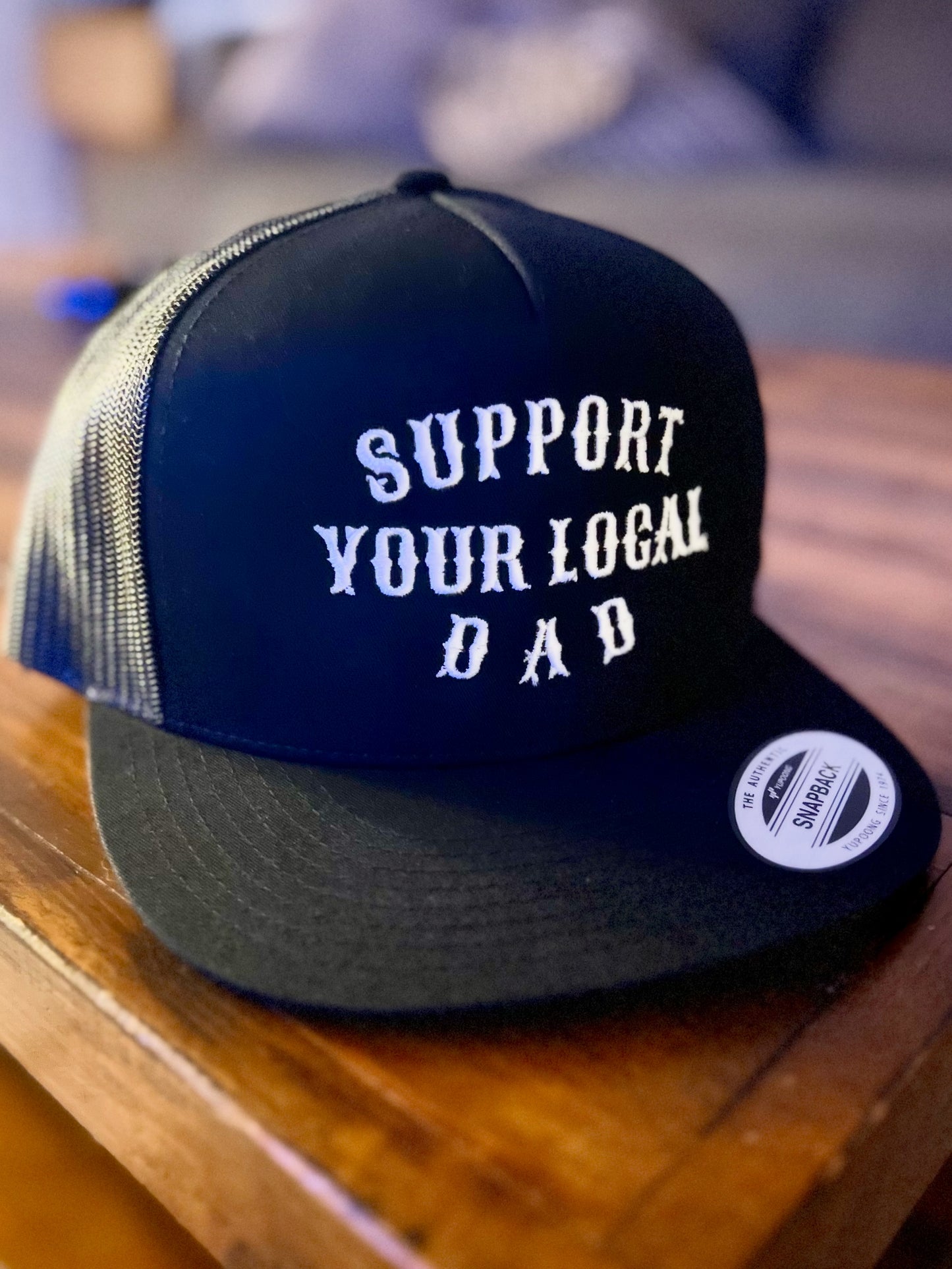 Support Your Local Dad – Black Trucker Snapback